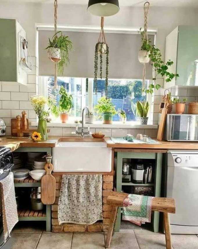 kitchen decoration ideas with plants