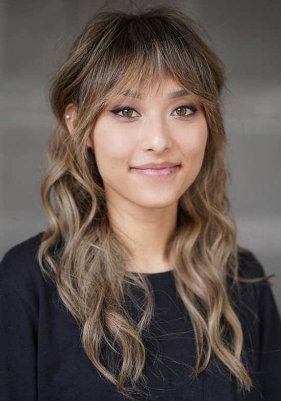 fall haircuts with long bangs