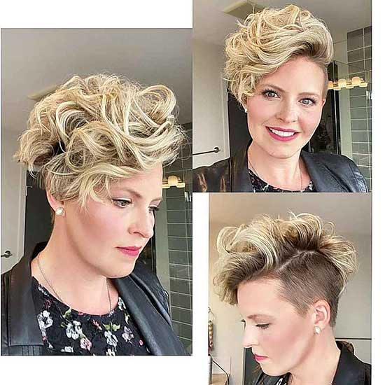 Curly pixie haircut