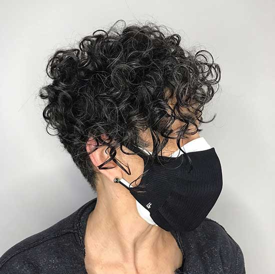 Curly pixie haircut