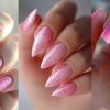 15 Glamorous Pink Glitter Nail Art Designs