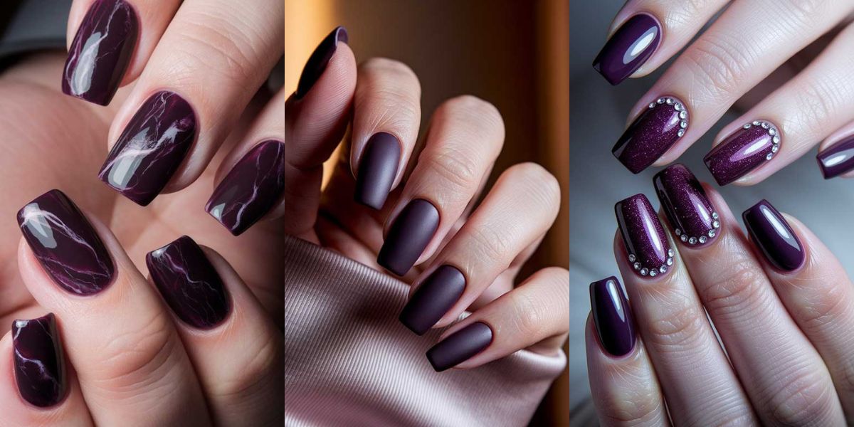 17 Stunning Dark Purple Nails