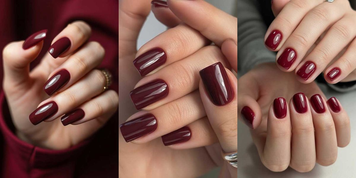 16 Stunning Dark Cherry Red Nail Ideas