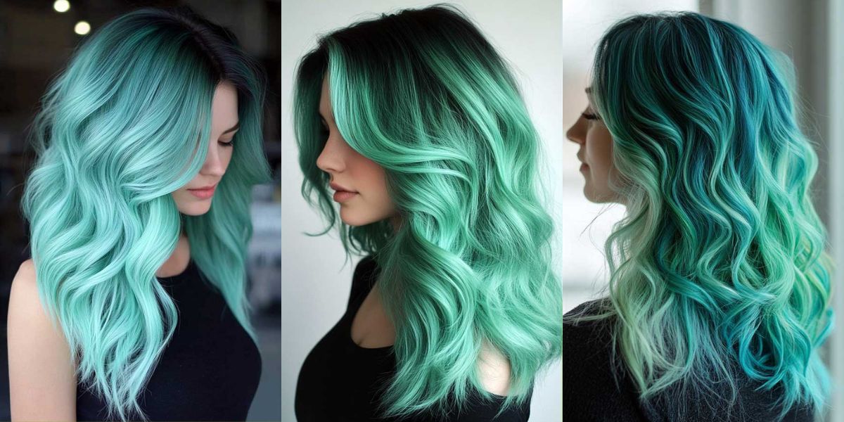 18 Vibrant Green Ombre Hair Color Ideas