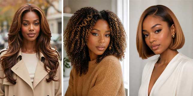 15 Brown Hair Ideas With Highlights for Black Women to Try