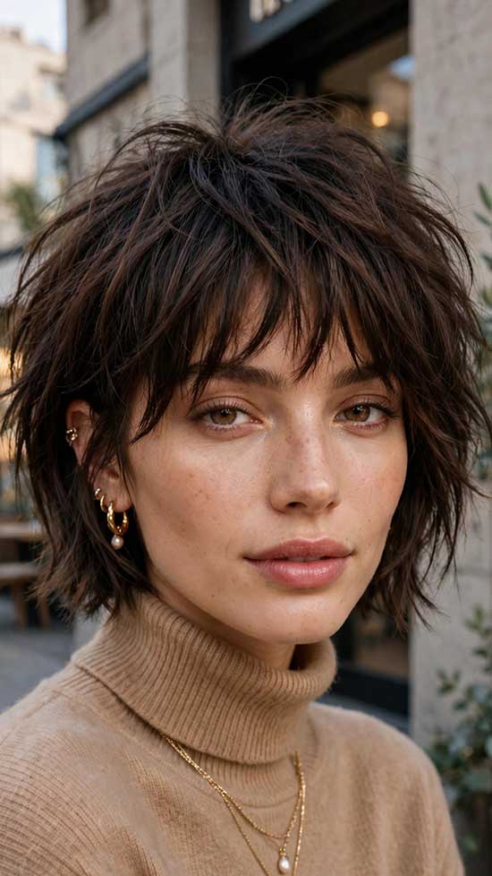 Choppy Bob Wolf Cut
