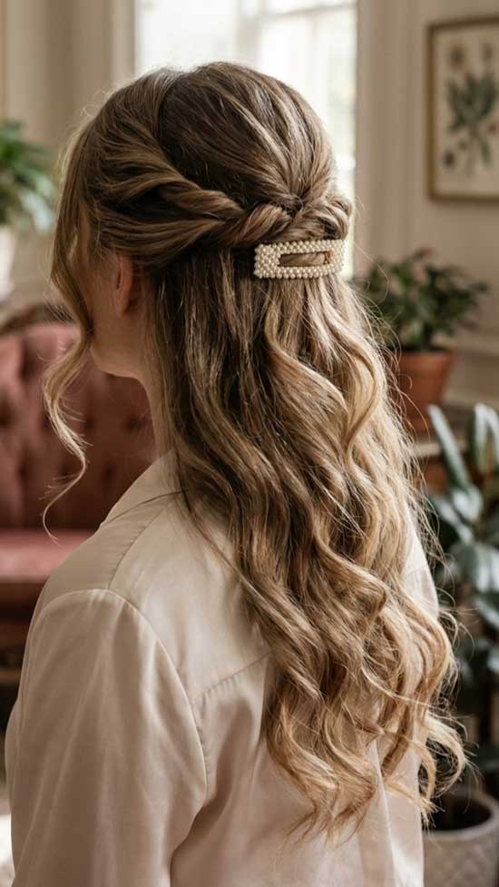 Classic Half Up Half Down Style