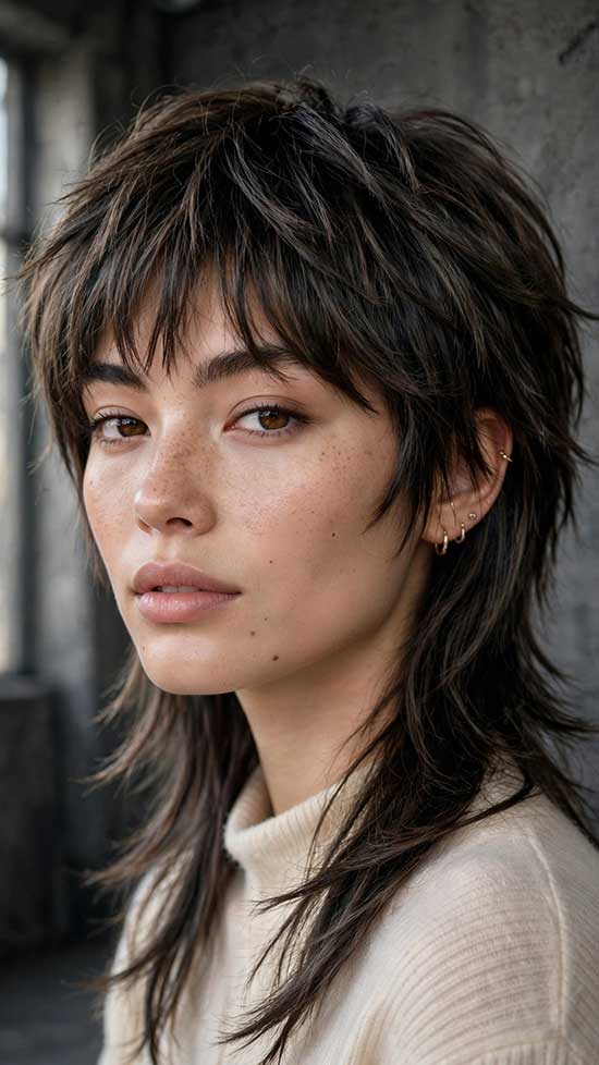 Mullet Inspired Wolf Cut