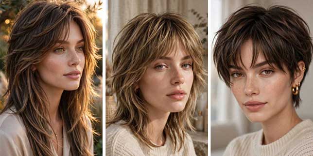 Straight Hair Wolf Cut Styles